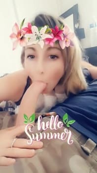 Sucking that dick while riding his face - Snapchat Porn