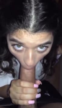 SUCKING MY EX BOYFRIENDS DICK IN THE CAR - Snapchat Porn