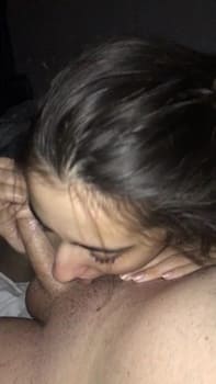 I suck his dick while he drives - AMATEUR - Skype Porn