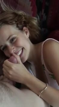 Whatsapp girl gave sloppy head and got her ass fucke