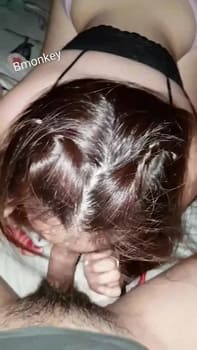 Smoking Periscope girlfriend deepthroat and cum swallow in the fitting room