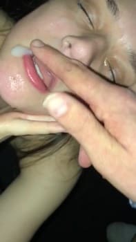 Step mom take off step son jeans fucking and rubbing his dick while watching Snapchat porn