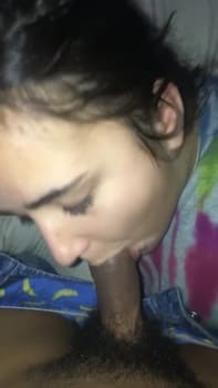 Teen girl fast blowjob and cum on tongue - Skype Porn