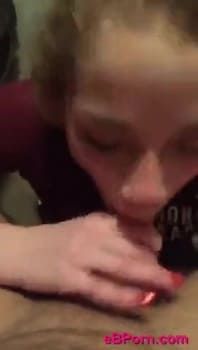 Skype Girlfriend deepthroats stranger before fucking him