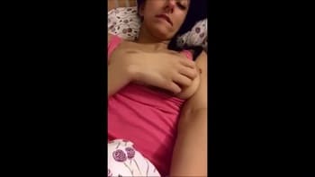 Massive Cum Load On Her Tits In Morning Snapchat Sex