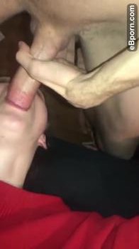 Tiktok Teen in glasses slobbers on his hard cock