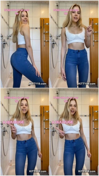 Sweetest Claire teen 18 years - dancing no nude but onlyfans blonde from USA, hot legs in tight jeans!