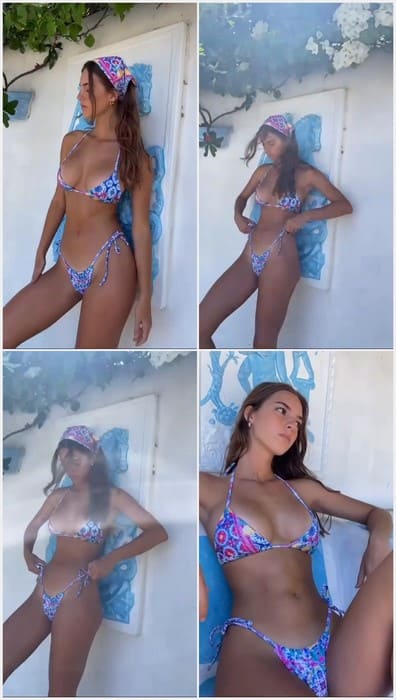 Emily Feld in Bikini and showing her very sexy and tight pussy. Young model, Emily Tiktok star. Download her videos free.