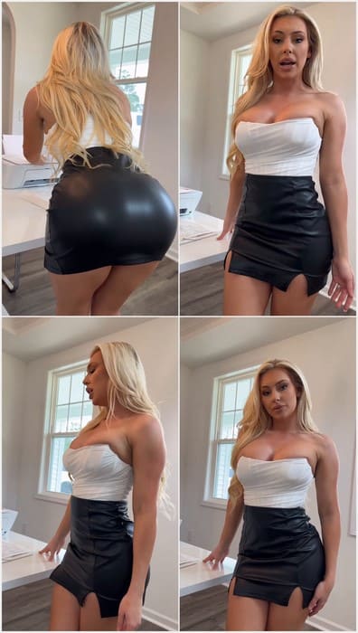 Kaelee Rene leaked onlyfans video with sexy blonde star with perfect ass in leather skirt. Wow, perfect blonde babe.