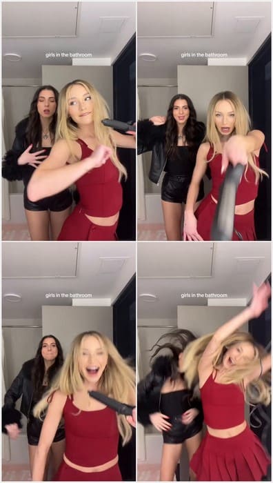 Taylor Hudson leaked hot video with two lesbian girlfriend. Dance and funny posing on full leaked video for you!