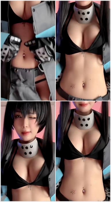 Umeko J uncensored sex video with cosplay young star. Babe shows her small tits and want cumshot on them right now.