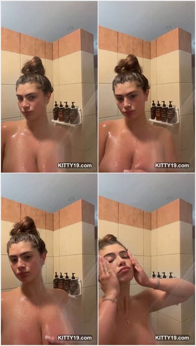 Sexy Colleen Sheehan boobs in shower. Beauty babe take a showe before sex and tittyfucking! Download it full video.