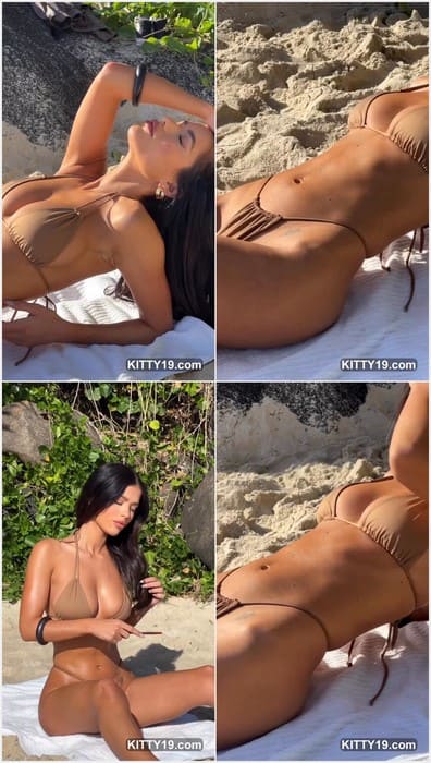 Crystal Bellotti nude on the beach. Incredible mini bikini show and sexy face lips! Download it video and enjoy with beauty girl.