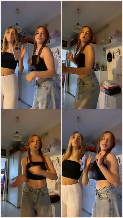 Dderdinedeva hot two girls with big sexy boobs. Funny girls, sexy models on tiktok leaked video. Download it now!