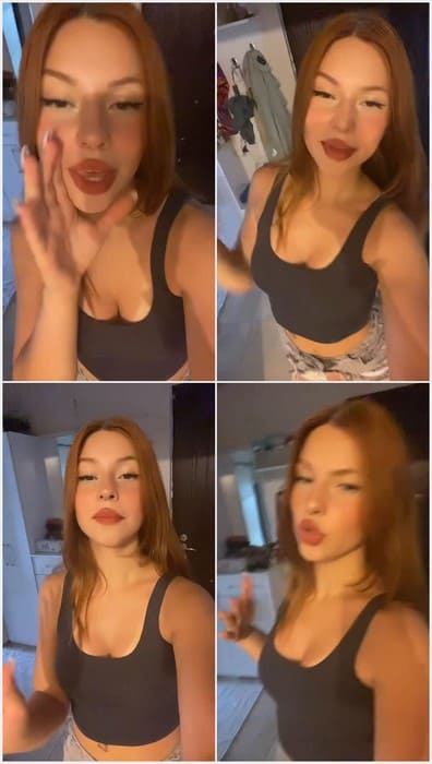 Dderdinedeva model with natural sexy boobs and hot red lips. Beauty babe on full leaked video! Download it.