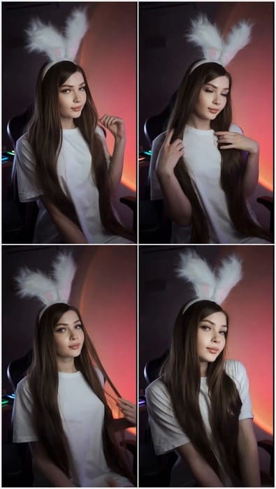 Karina Kozyreva leaks video with bunny cospay costume. Sexy lips and hot body with fit big ass! Download it!