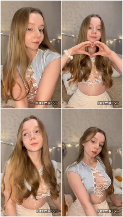 Alina Nikitina nude tits show. 100% legal 18yo teen with hot boobs and babeface waiting your dick for creampie in her small pussy.