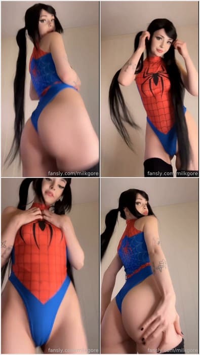 MilkGore nsfw sexy young cosplay babe with perfect legs and ass. Beauty and hot babe with sexy face and small mouth for blowjob!