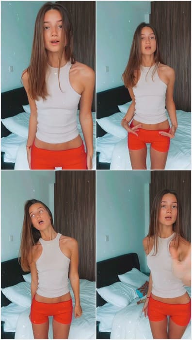 Regina Shatko onlyfans hot babe open her mouth and posing in red pants without panties. Her pussy wet and mouth ready for cock.