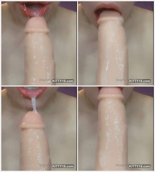 Rox Annie nudes and dildo sucking close-up! Her pretty small mouth flexible and hot, she loves cumshot deep in mouth.