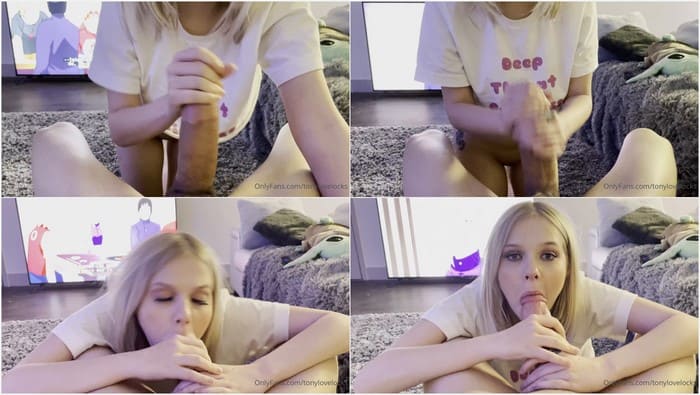 CoCo Lovelock DP video with her pretty mouth. She get big cock in mouth and before get massive cumshot inside and on face.