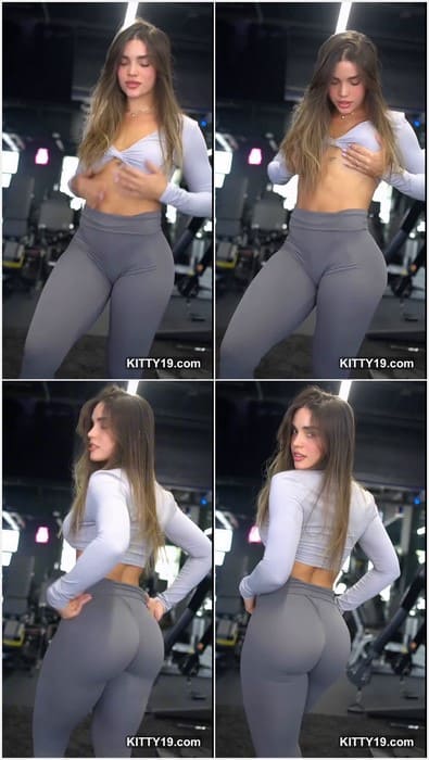 Gaby de Paula naked sexy ass in gym. Beauty brunette with incredible asshole on leaked video from her instagram.