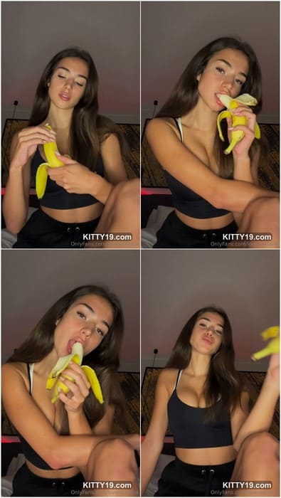 Girlylana nude model from Russia sucking big banana deep and need real your cock now! She is facial lover girl.