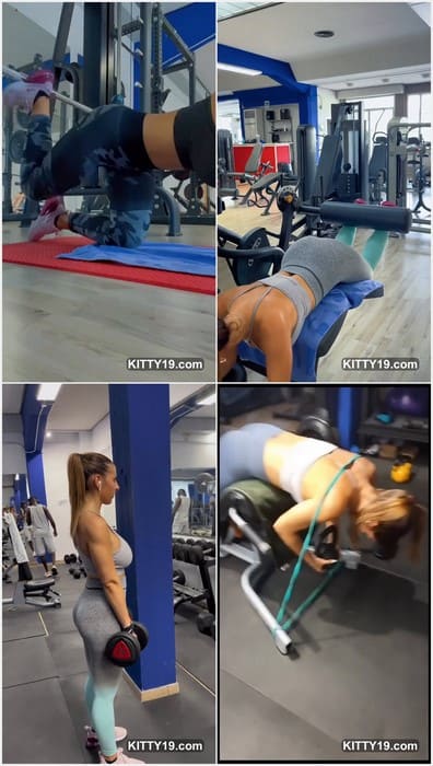 Maddalena Cabizzosu topless italian slut in gym. She waiting cock for sex in gym in her dirty and wet pussy after running.