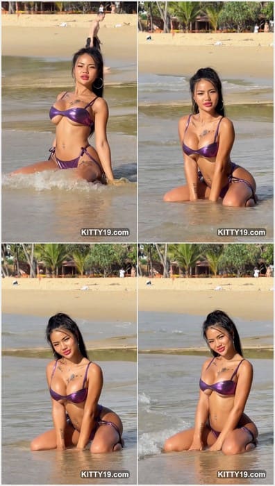 Praew Phatcharin pornstar and her body on the beach in Thai. She loves work with big balls. Suck him and get facial on her cute asian face.