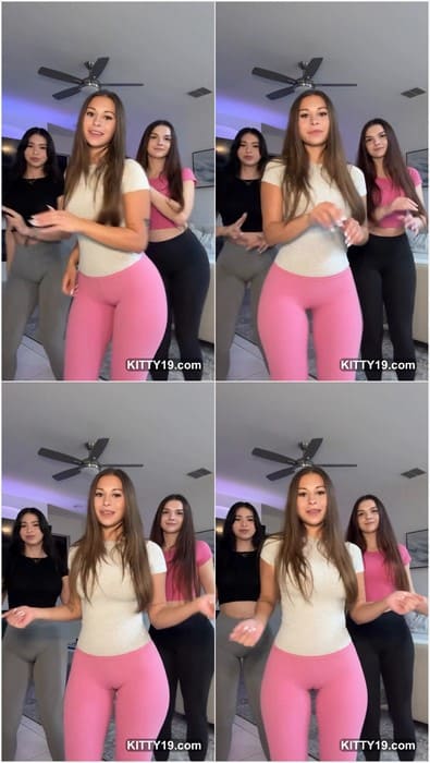 Sexy Sophie Rain sex and dancing with her favorite beauty girls. 3 young stars dancing with cameltoe pussies!