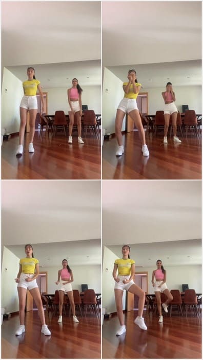 Valery Lopeezz instagram young star with hot long legs posing and dancing with her lesbian girl! Download it!