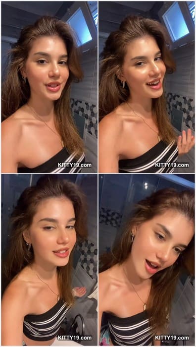 Zeynepekcann young and sexy tiktok star with beauty face and sexy tits posing on leaked video for fans!