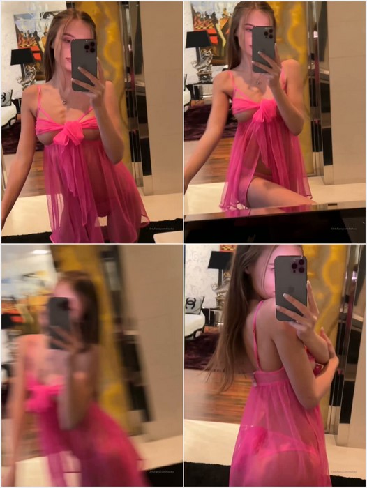 Tishko ass and tits without bra and panties. Posing in hot lingerie and dress. She is ready for sex! Download it now.