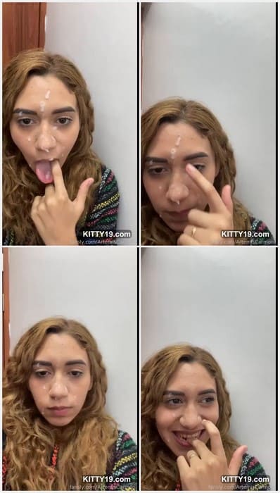 Artemis Carmona nude and dirty slut with cum on face. She is pretty legal girl! Download it now!