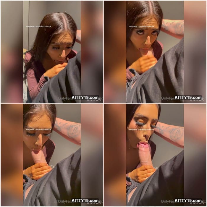 Babyviol3t onlyfans leaked video with cock in her pretty mouth. Wow, she is really slut and she loves sucking balls on restrooms!