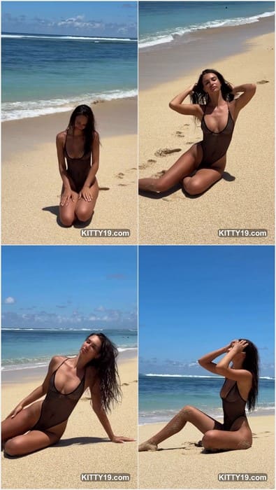 Sexy Alina Zhytielieva leaked video from beach. Her incredible natural young tits and pussy in hot lingerie! Download it full leaked video and enjoy.