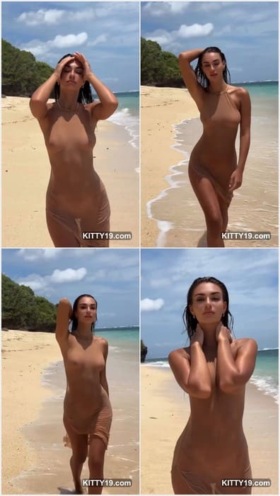 Alina Zhytielieva leaks video from beach without bra but with hard titty nipples. She need cumshot on face and tits now! Can you help?