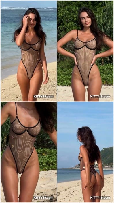 Alina Zhytielieva porn model posing no nude on the beach in sexy new bikini. Her virgin pussy smell hot and wet now! Download it.