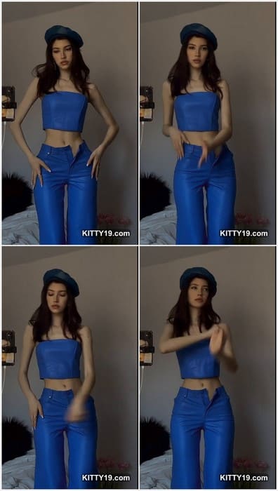 Quincymood nudes dancing in sexy blue pants without panties. She is perfect babe with incredible body and tits. Pretty of model.