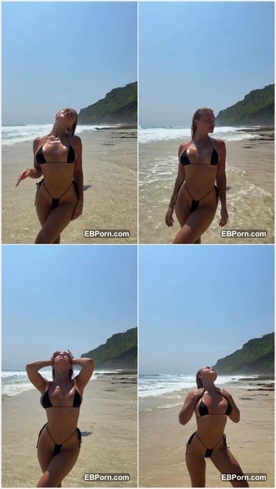 Anastasia__hel hot and sexy girl posing on beach with sexy bikini and showing her perfect ass and boobs for fans.