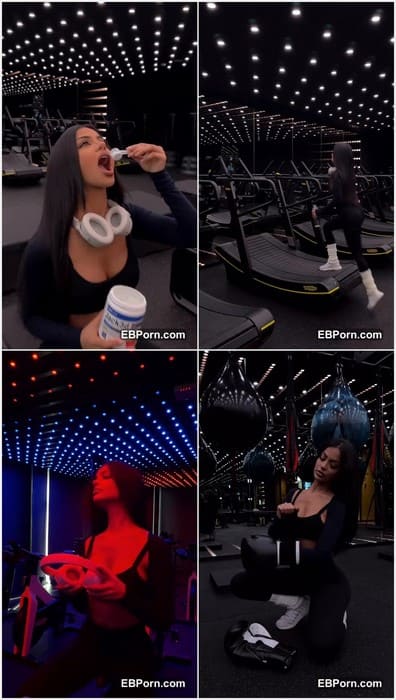 Aneeqa Farid instagram leaked video with her beauty and big boobs. Sexy brunette posing in gym without panties! Perfect!