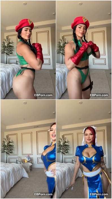 MsAshleyVee naked brunette posing in sexy cosplay costume. Beauty big boobs model need your dick for creampie in ass!