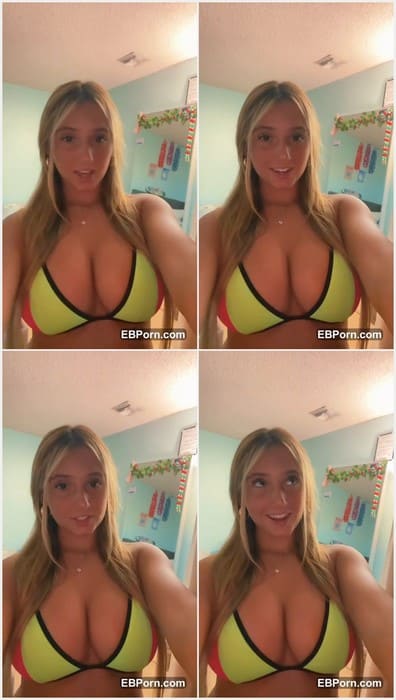 Gianna Conte tits amazing and her sexy pussy in mini bikini. Download it leak with adorable blonde cute face. Get it.