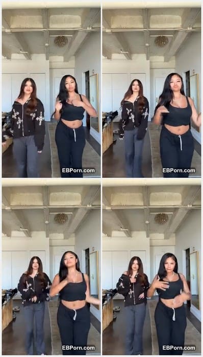 Sophie Fergi leak Instagram dancing video with her best college friend. Two hot girls in sexy pants on leak.