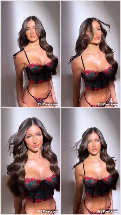 Mia Andrews naked brunette girl with amazing big boobs and sexy lingerie. Beauty and hot model with hot tits! GOOD!