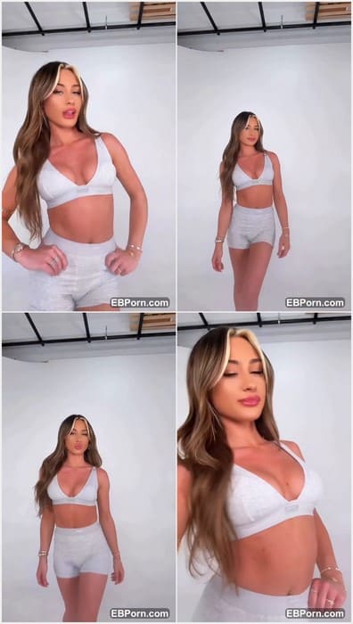 McKinley Richardson nude OF and IG model with adorable cameltoe pussy posing in her bedroom and need good fuck in ass.