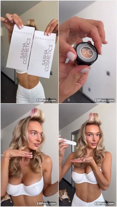 Saintt Nasty hot sexy blonde with fit body and beauty big boobs in white lingerie. Download our leaked video now! Enjoy!