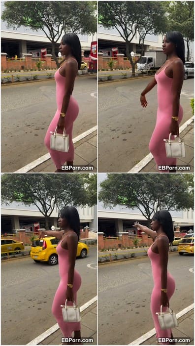 Barbiegomez_latina leaks in tight pants without panties on the public. Hot black escort model! Get it now!