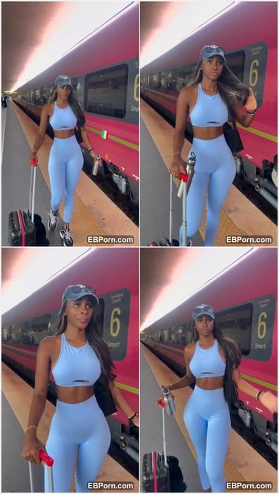 Barbielatina22 xxx leaked video in sexy blue pants. I need lick and eat her sweet black pussy lips! Get it leak free.