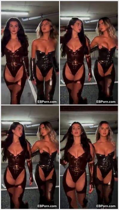 Daniella Lapo topless blonde with her better brunette lesbian girl. Two hot girls walking in lingerie for sex with wet pussies! WOW!